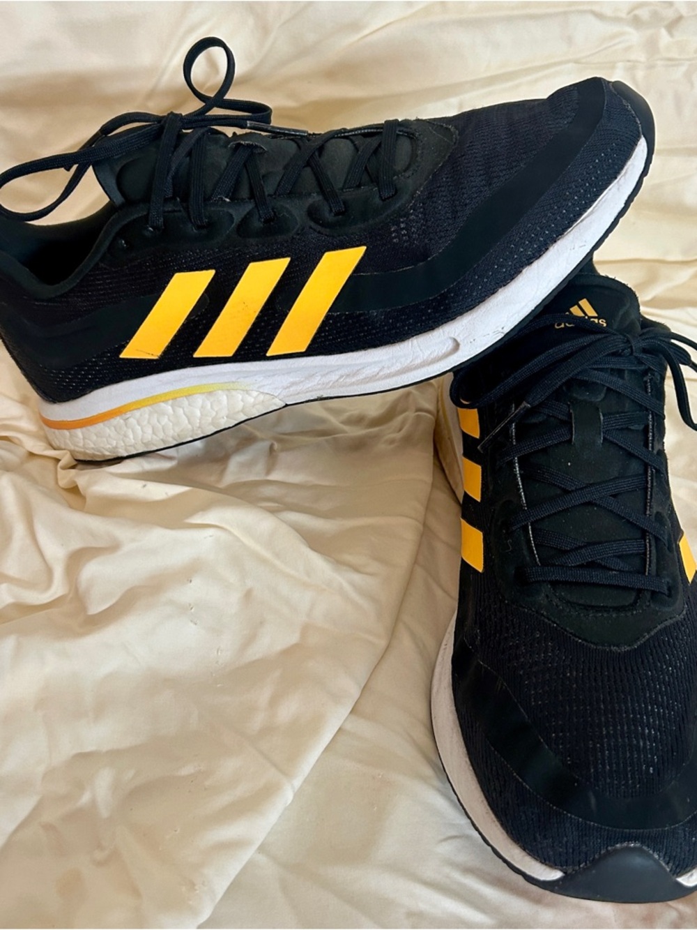 adidas Supernova Men's Running Shoes Black Orange Mesh Size 11
